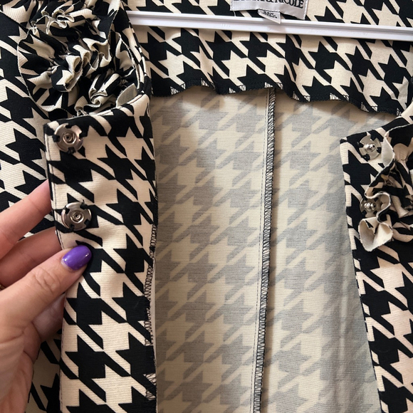 Danny & Nicole houndstooth ruffled open front blazer size 24W (3x) classic - Picture 6 of 8